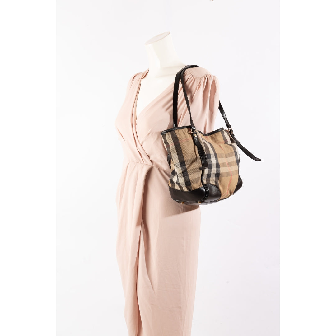 Burberry Beige/Black House Check Canterbury Tote