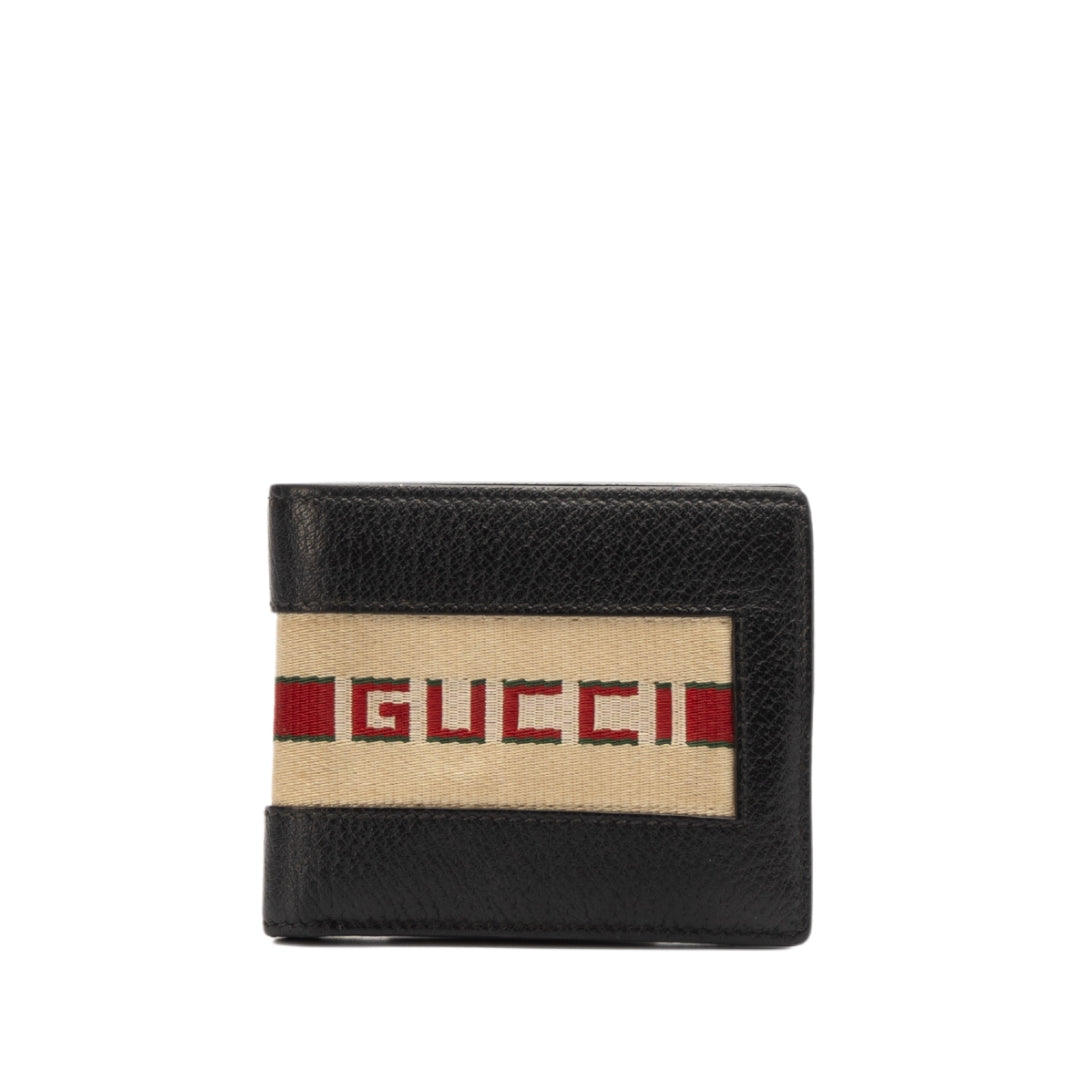 Gucci Stripe New Web Bi-Fold Wallet