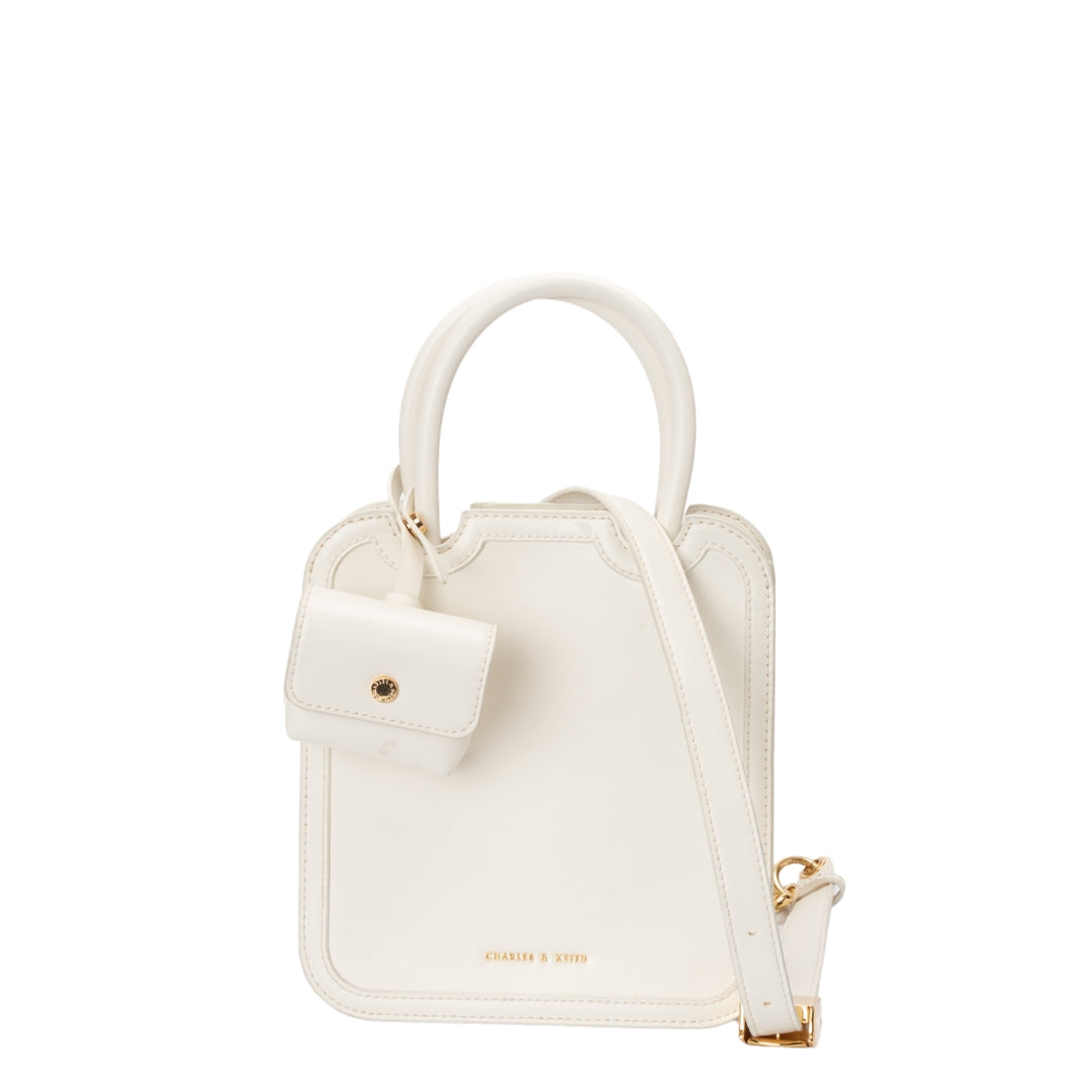 Charles & Keith Perline Sculptural Top Handle Bag