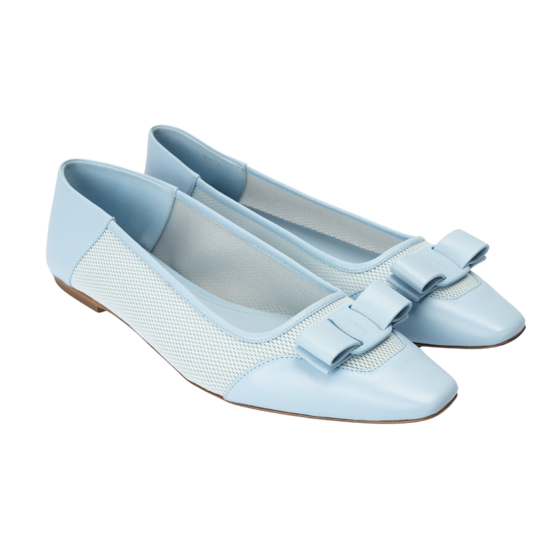 Salvatore Ferragamo Zina Bow Mary Jane Ballet Flats