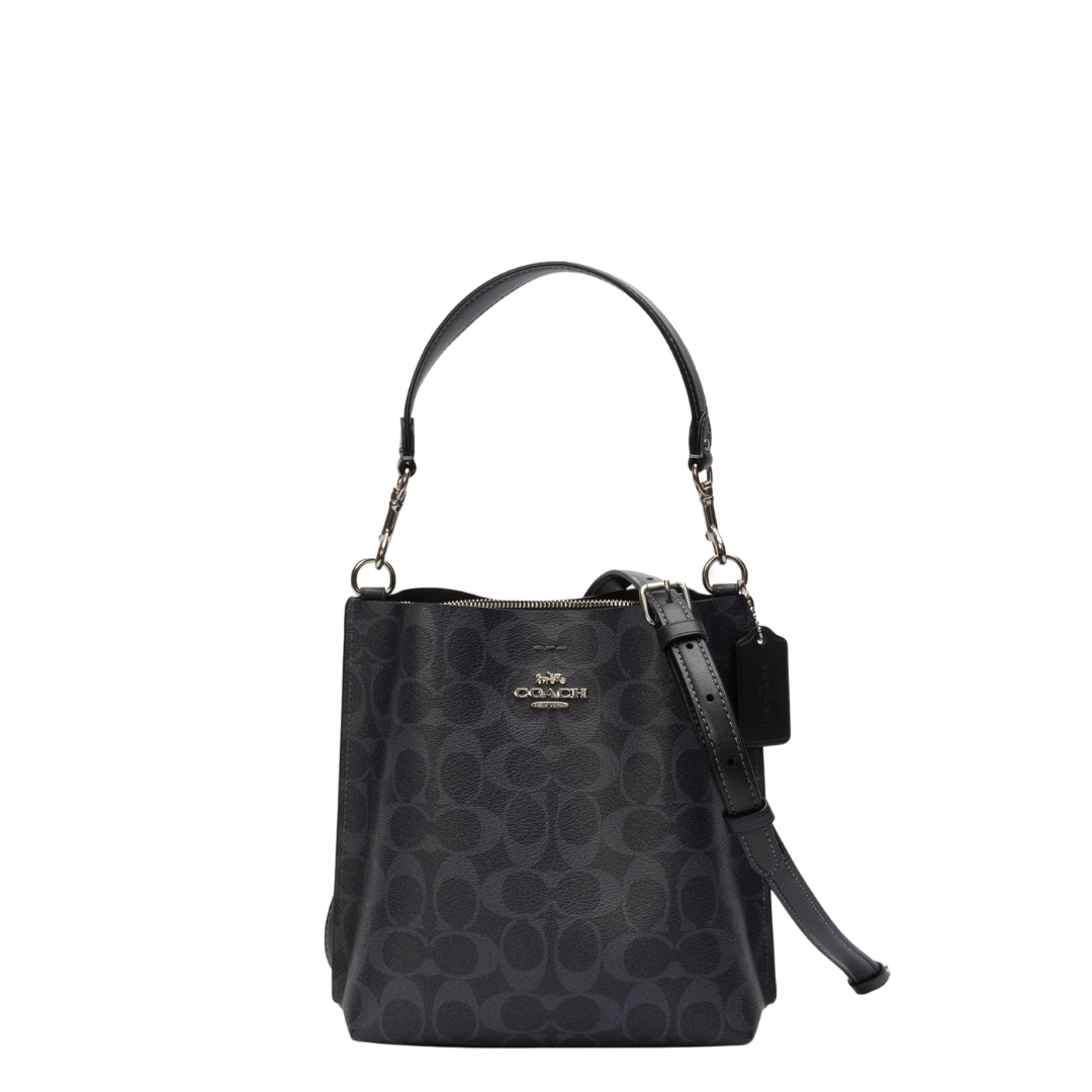 Coach Signature Coated Canvas Small Town Bucket Bag