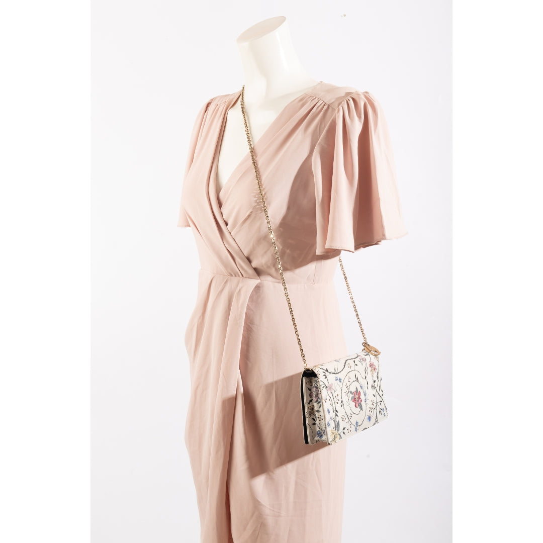 Lady Dior Dahlia Millefiori Printed Calfskin Sling Bag