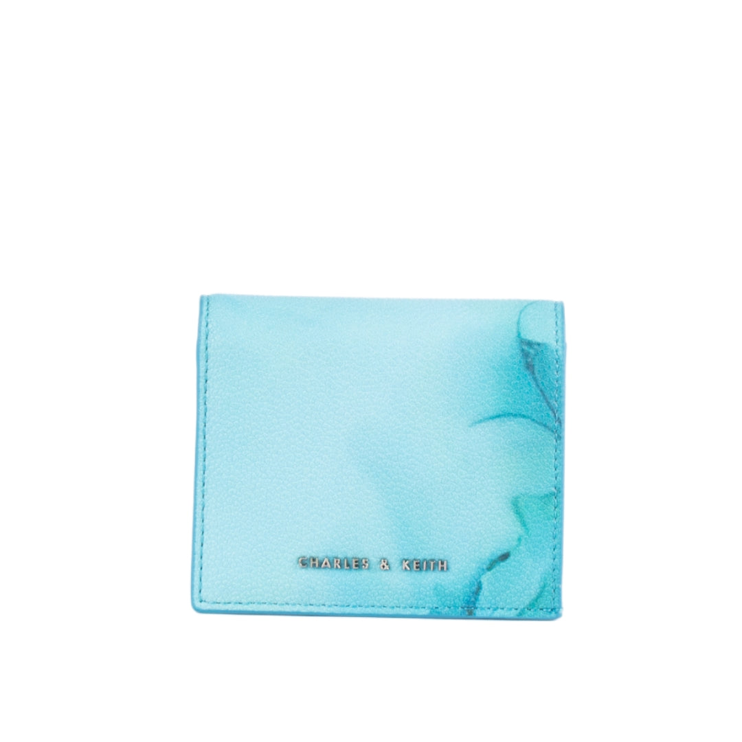 Charles & Keith Marble-Print Bi-Fold Small Wallet