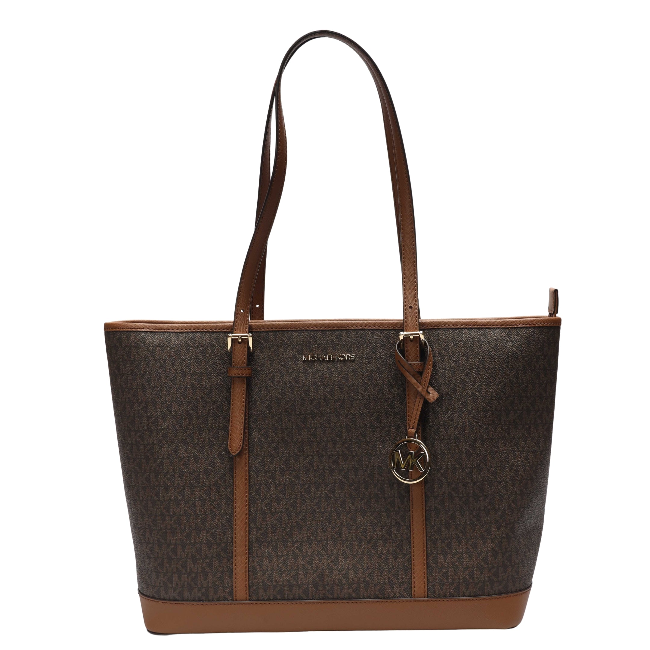 Michael Kors Jet Set Brown Travel Large Logo Tote