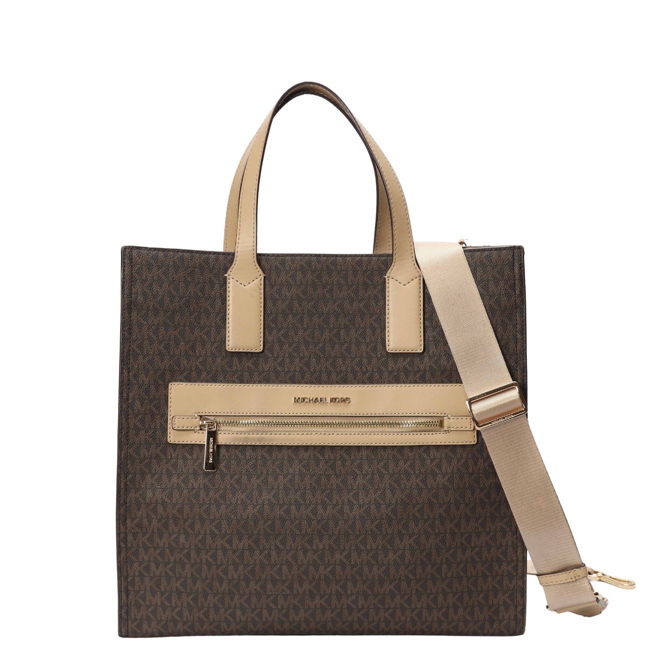 Michael Kors Kenly Brown Logo Large Tote