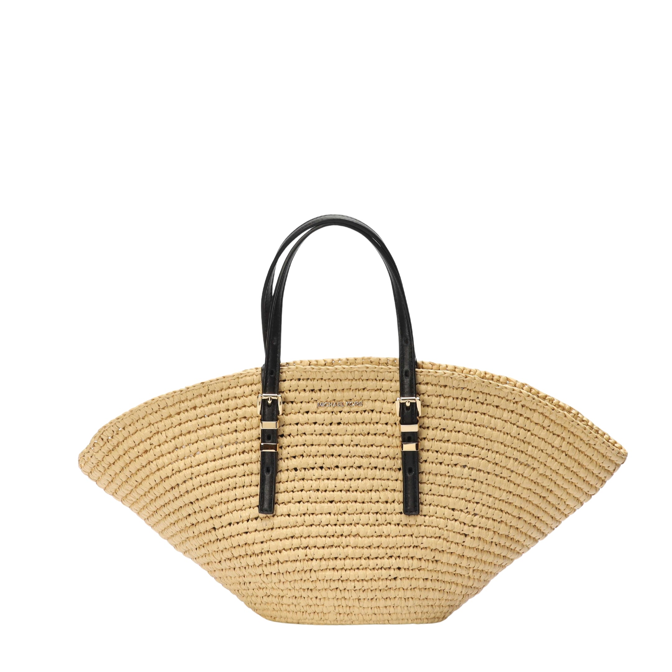 Michael Kors Isa Small Hand-Crocheted Straw Tote