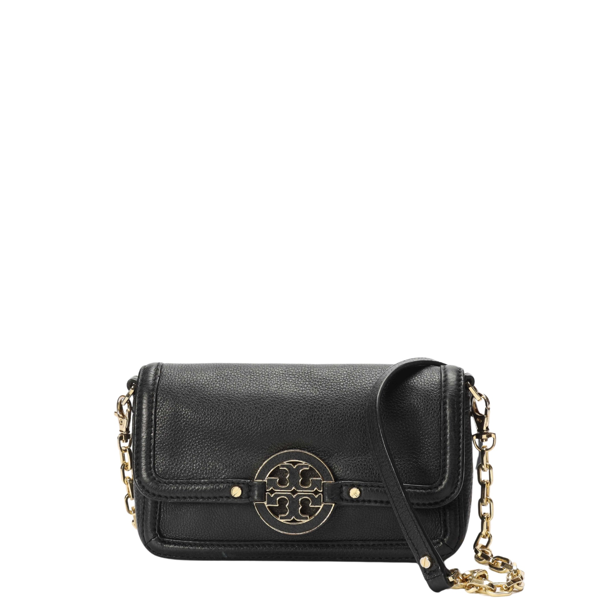 Tory Burch Black Amanda Flap Crossbody Bag
