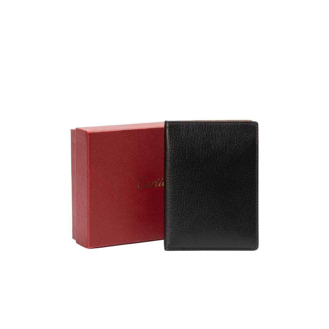 Cartier Black Leather Passport Holder