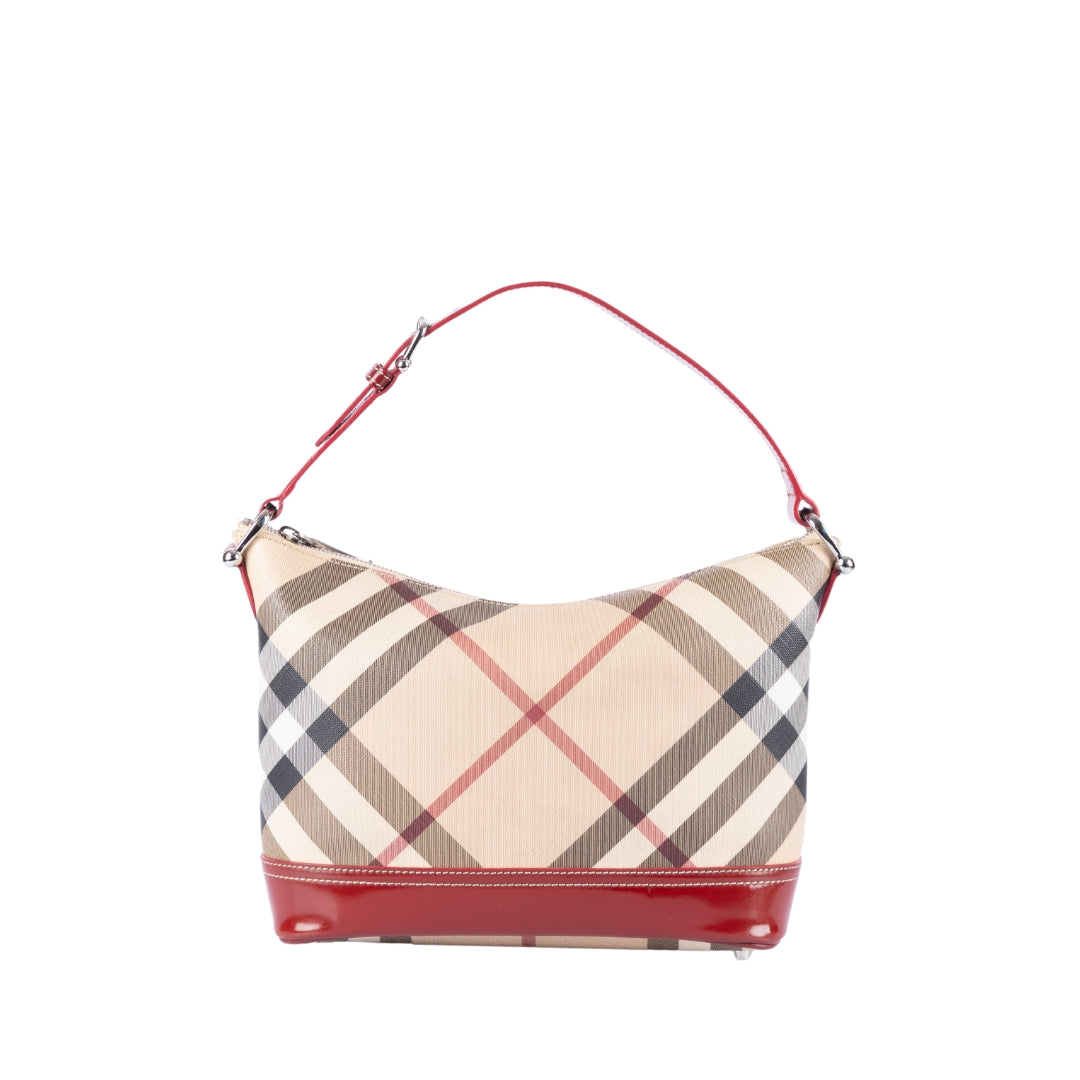 Burberry Nova Check Beige/Red Baguette