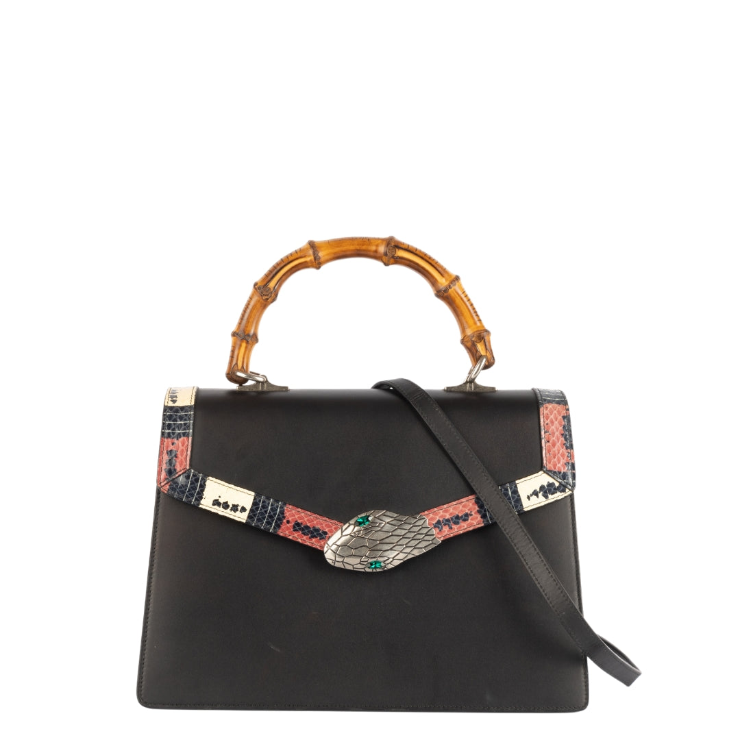 Gucci Lilith Leather Top Handle Bag