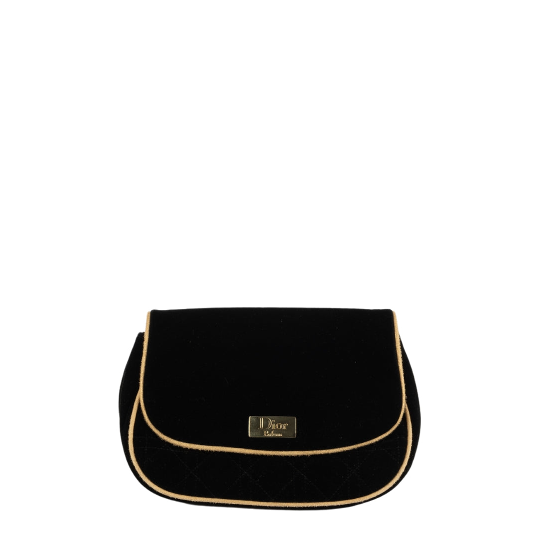 Dior Black Velvet Pouch