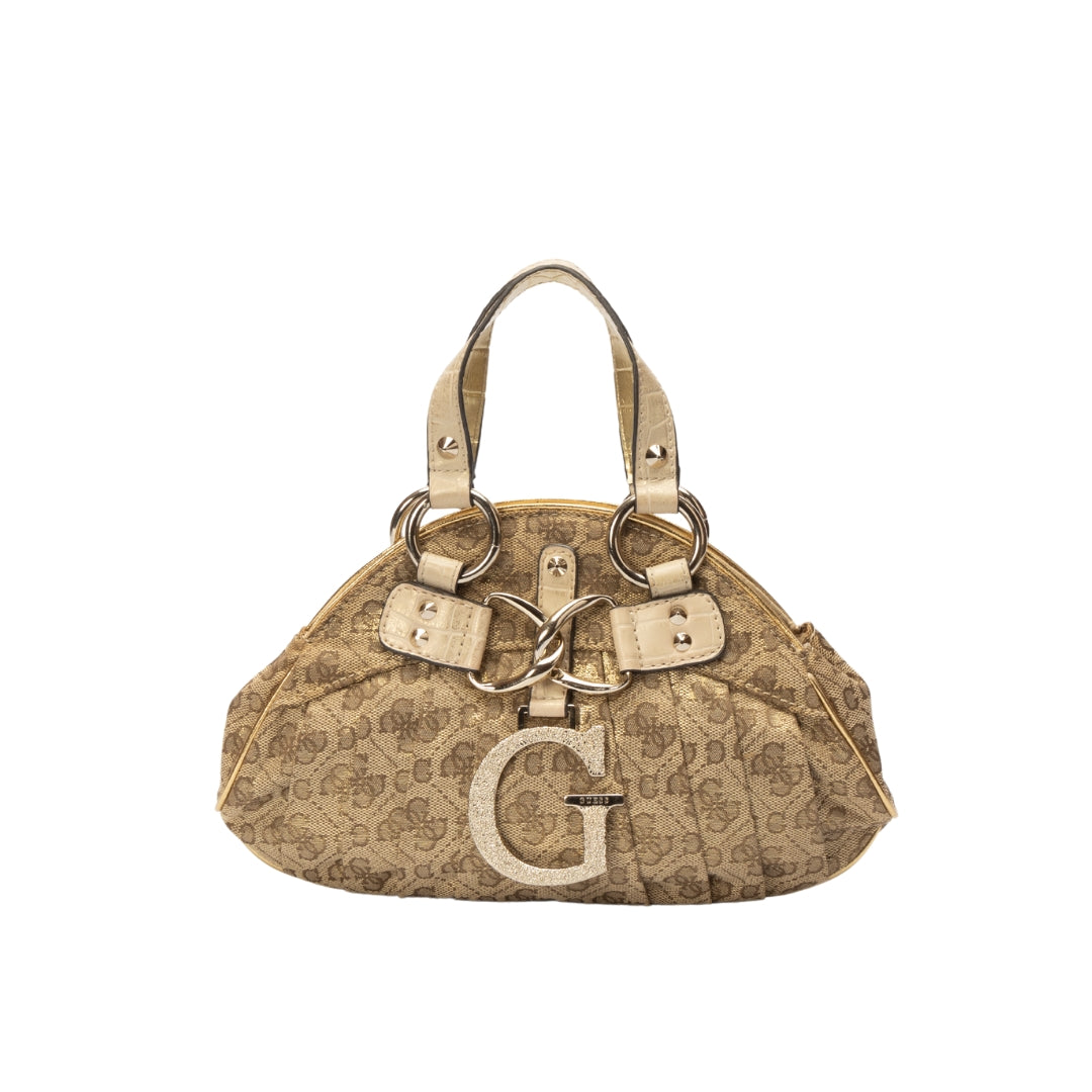 Guess Glitter Monogram Hand Bag