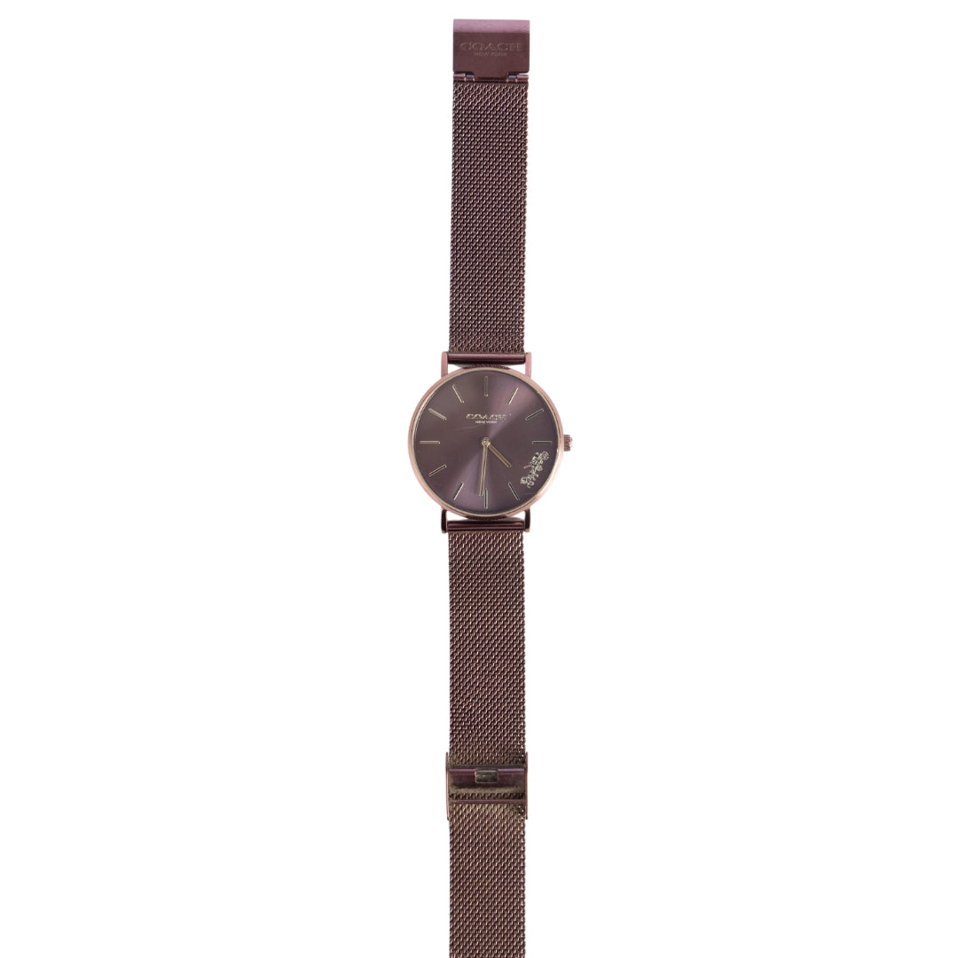 Coach Perry Purple Ion-Plated Mesh Watch