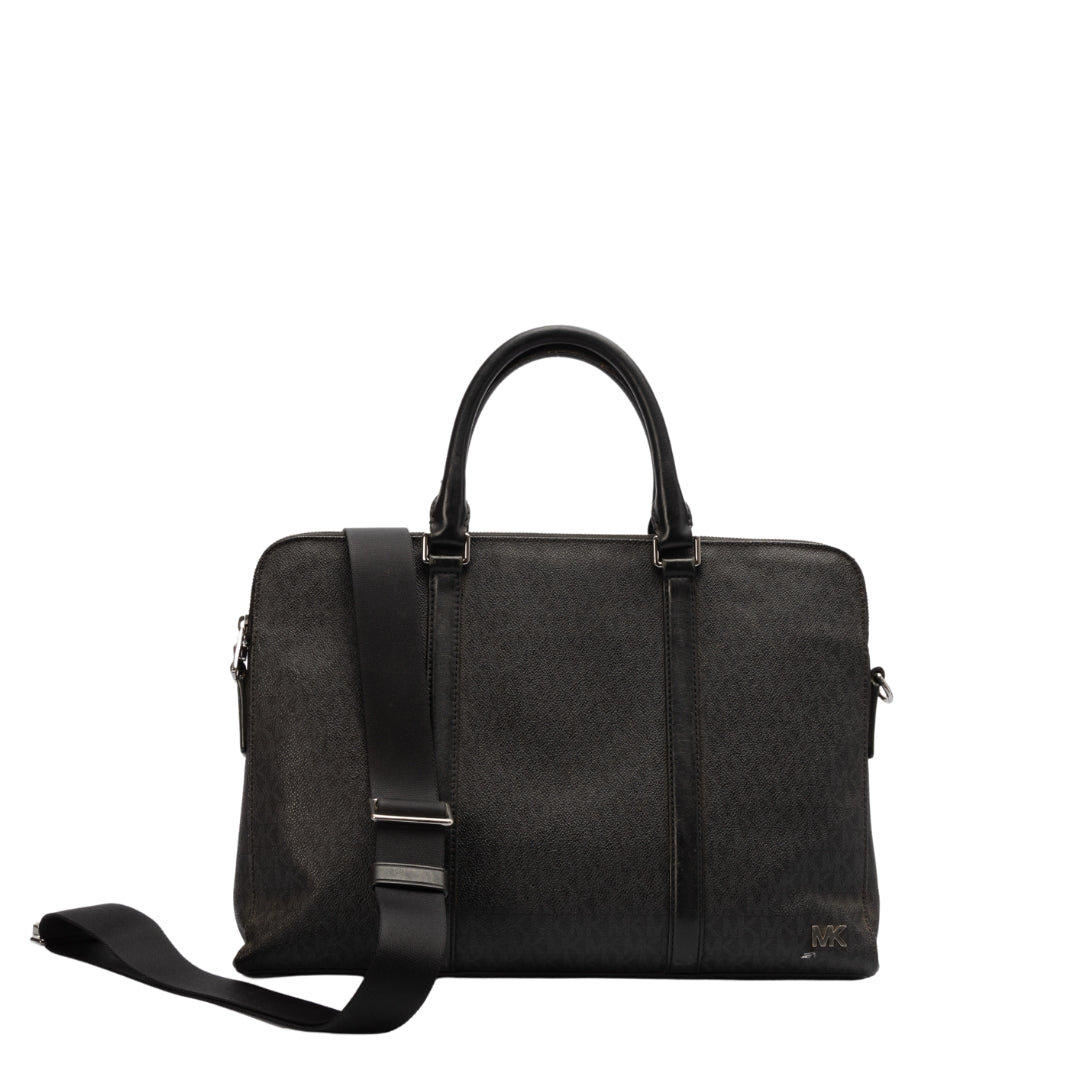 Michael Kors Black MK Monogram Laptop Bag