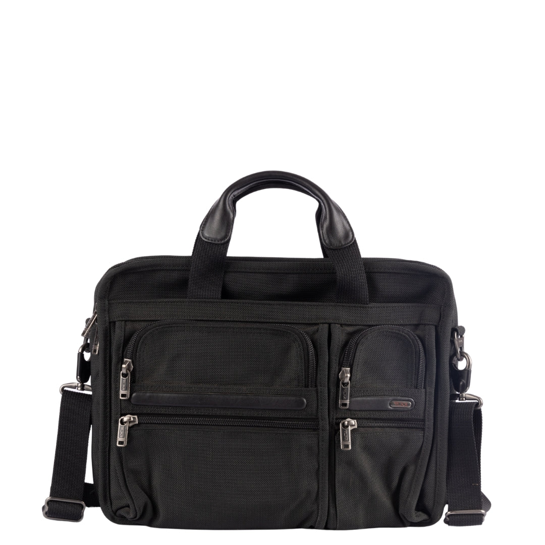 Tumi Black Nylon Laptop Brief Bag