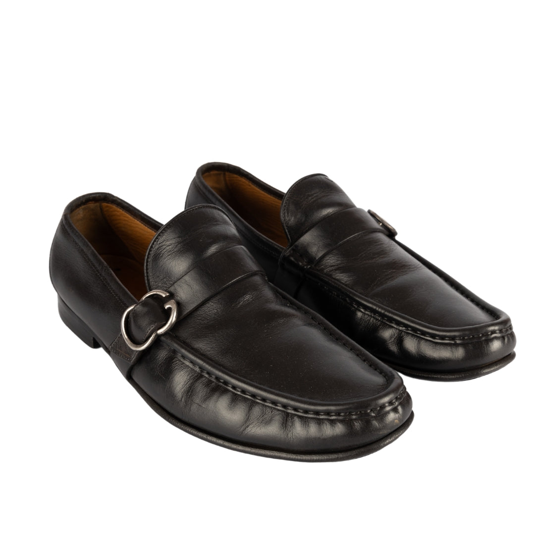 Gucci Black GG Marmont Loafers