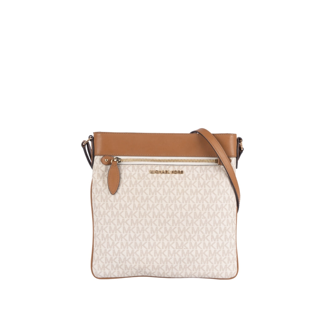 Michael Kors Vanilla & Acorn Jet Set Crossbody Bag