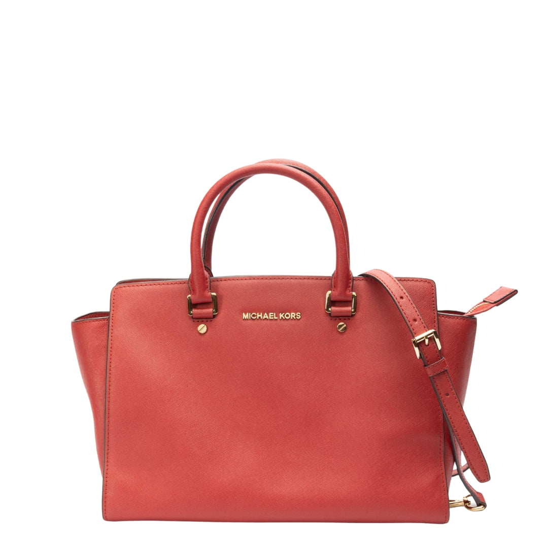 Michael Kors Red Selma Satchel