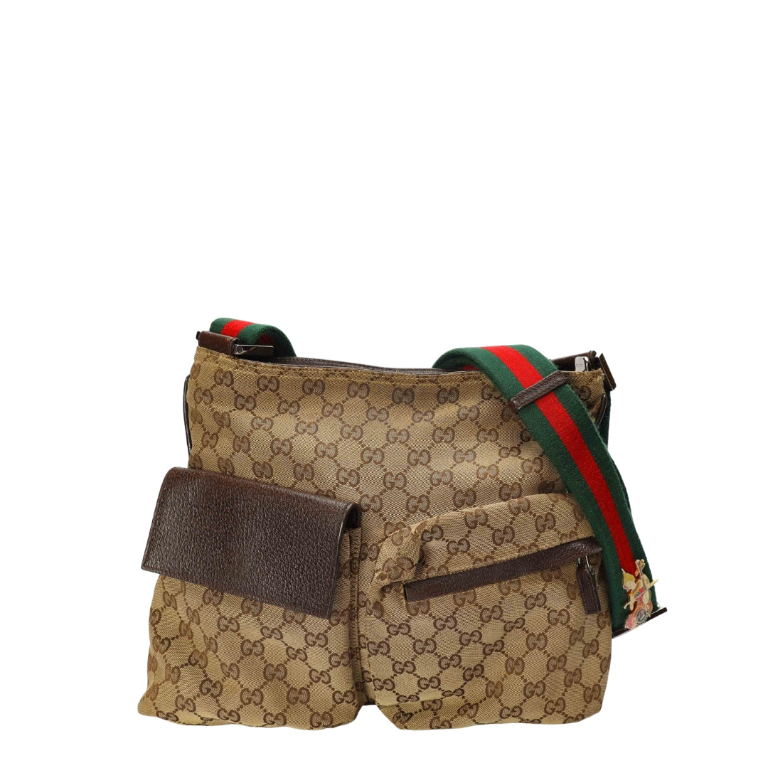 Gucci Beige GG Canvas Messenger Bag