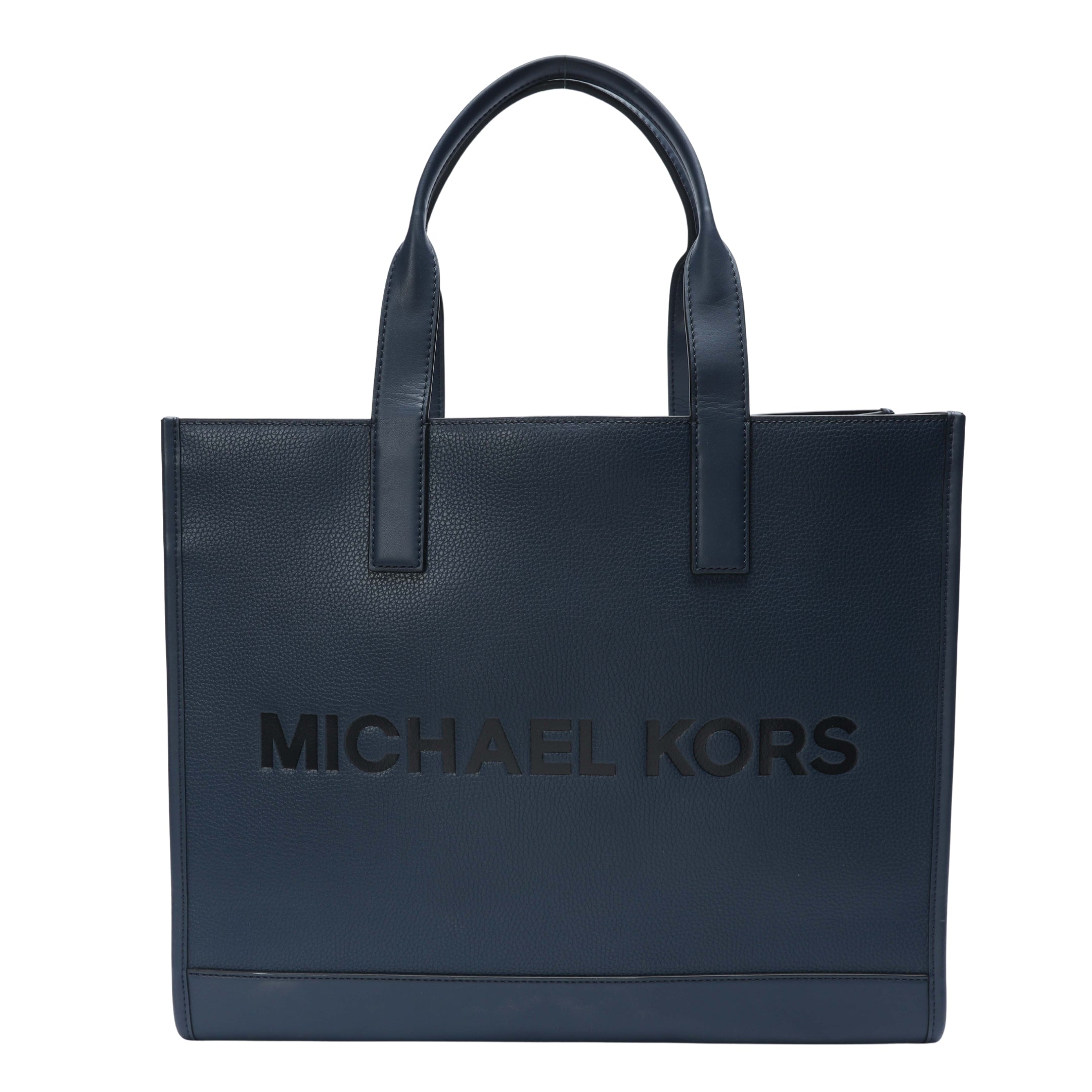 Michael Kors Cooper Logo Embossed Navy Tote