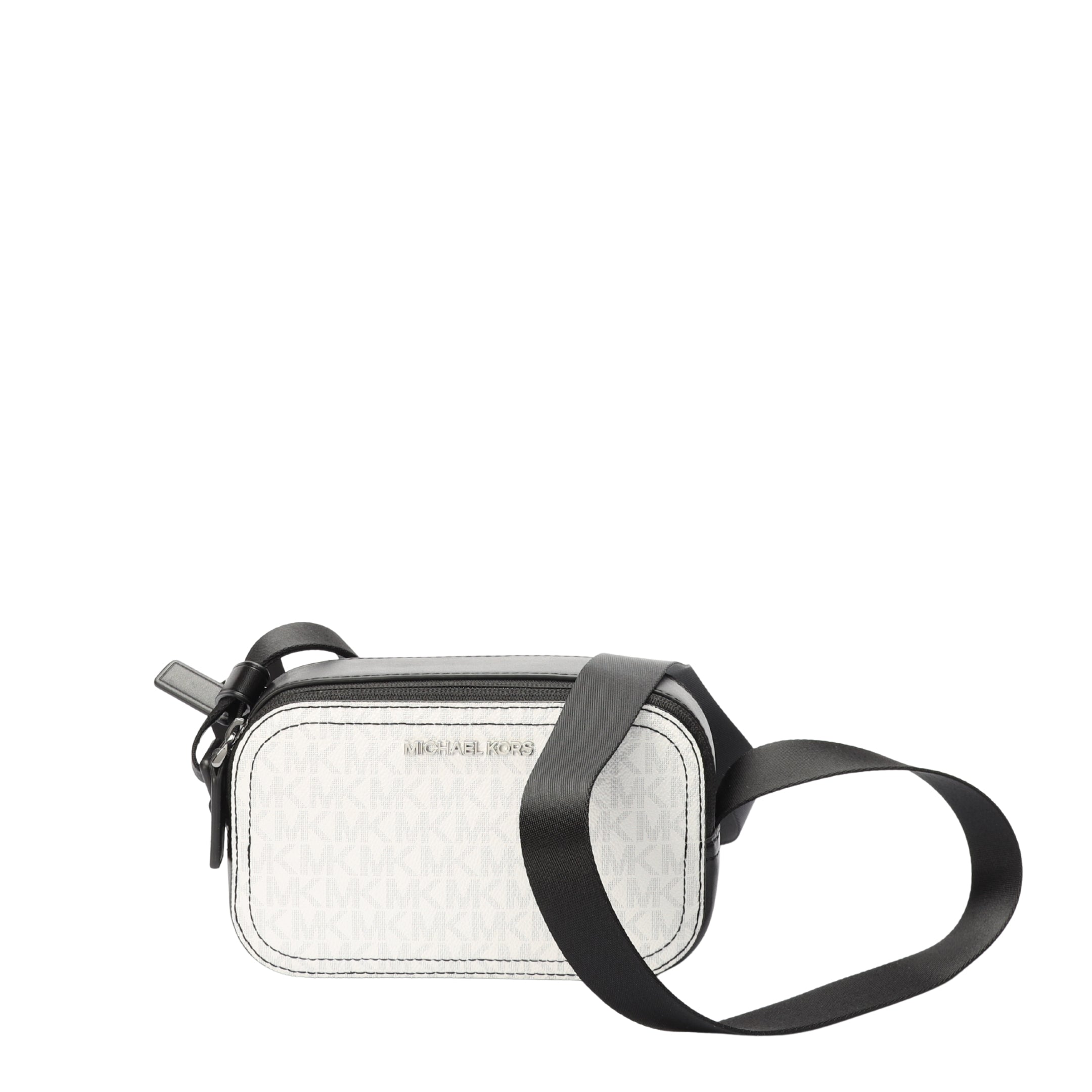 Michael Kors B&W Logo Camera Crossbody Bag