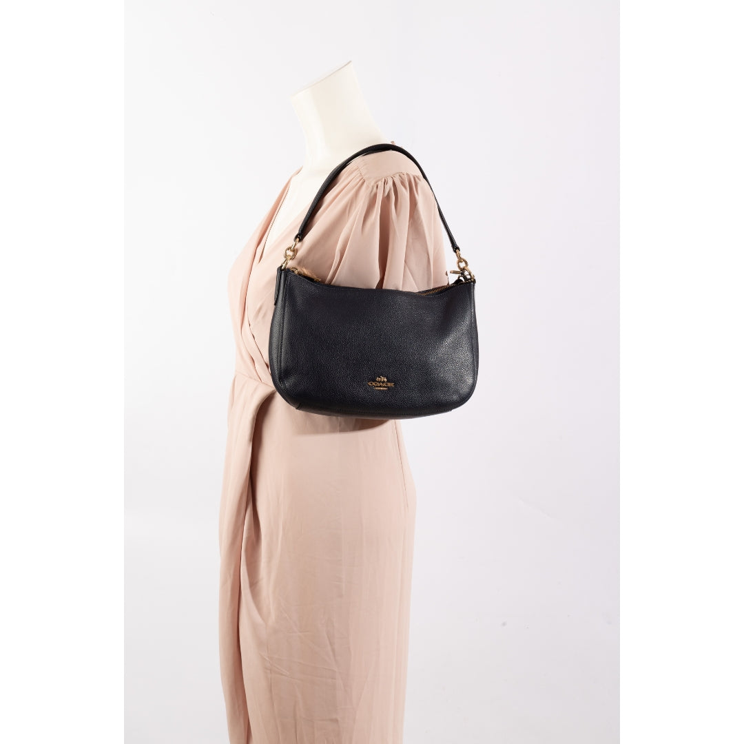 Coach Navy Leather Bailey Hobo Bag