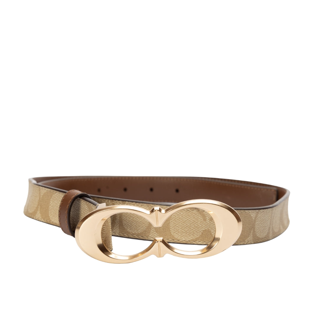 Coach Signature CC Buckle Belt