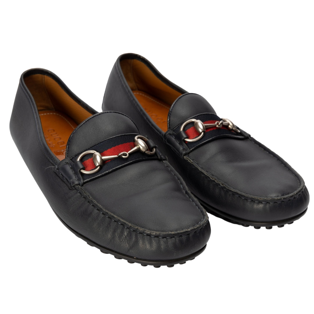 Gucci Web Detailing Horsebit Loafers