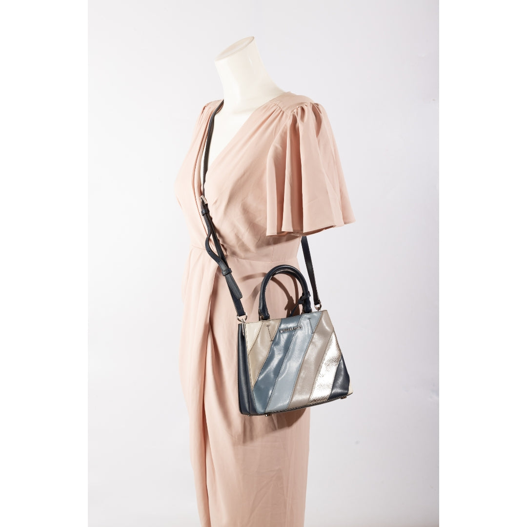 Michael Kors Multicolor Striped Adele Satchel