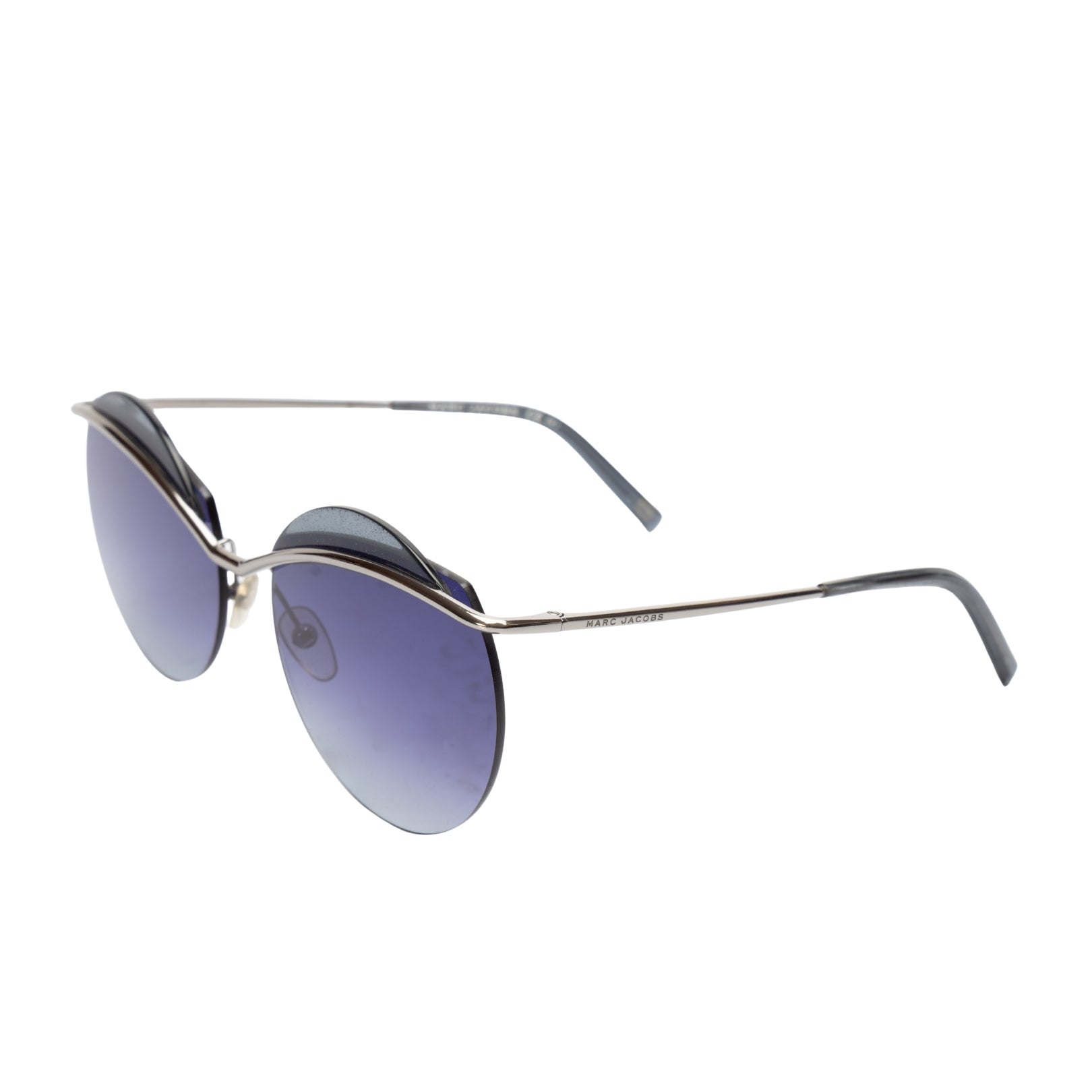 Marc Jacobs Blue Gradient Round Sunglasses