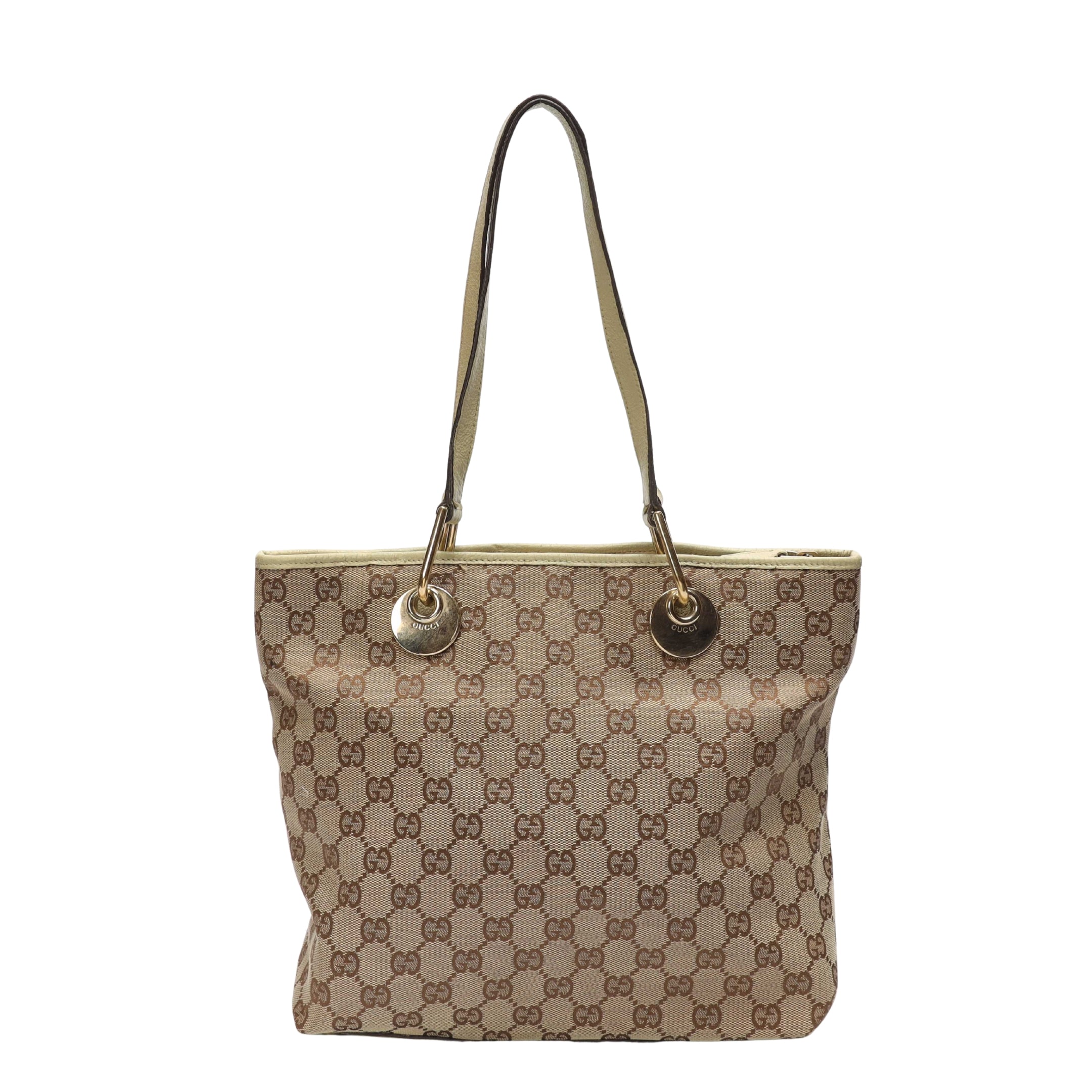 Gucci Beige GG Canvas Eclipse Large Shoulder Bag