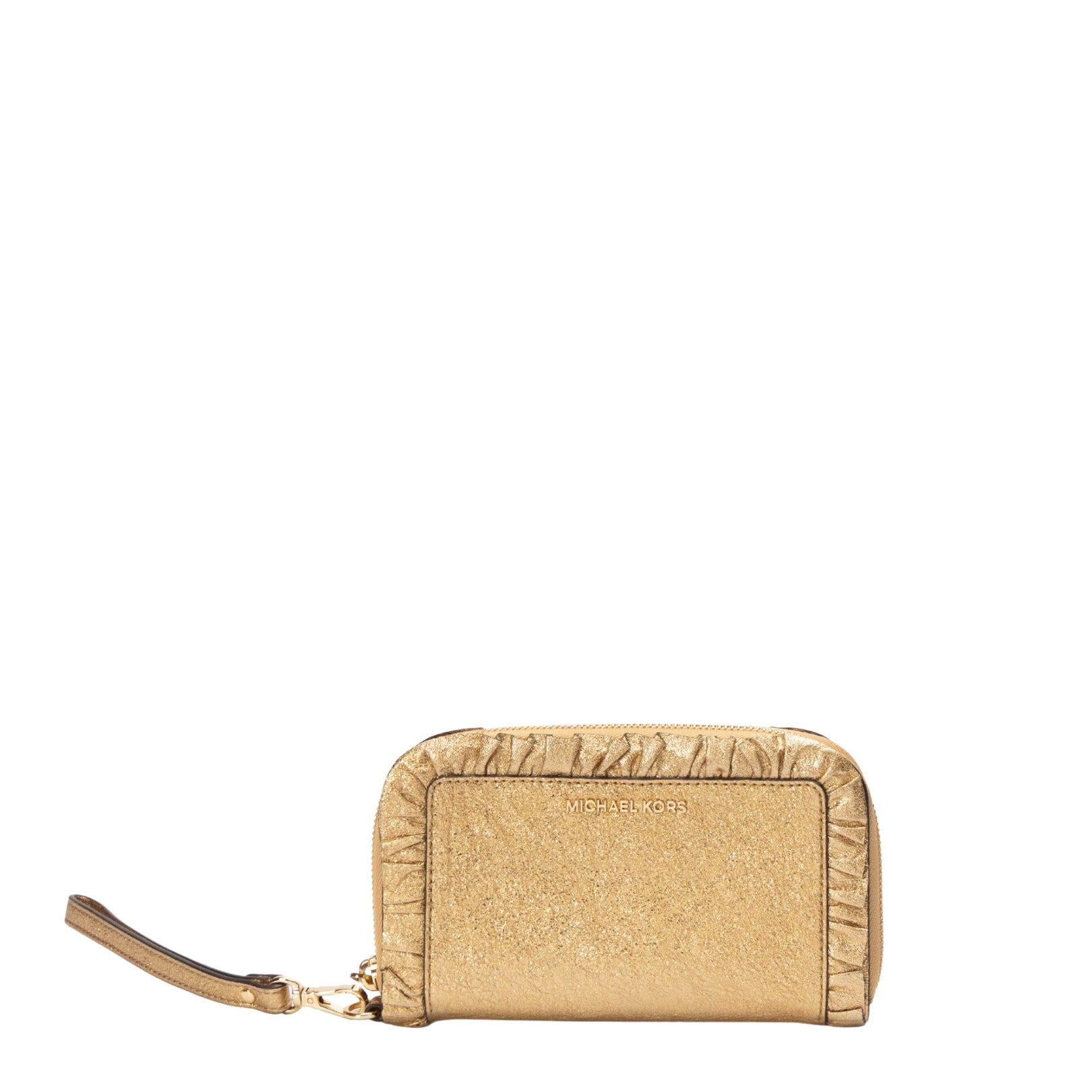 Michael Kors Gold Glitter Zippy Wallet
