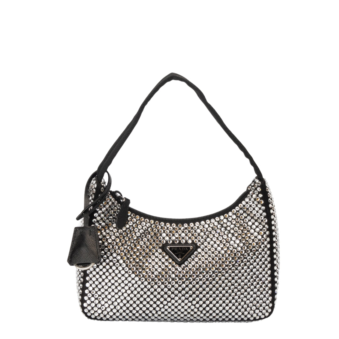 Prada Crystal Re-Edition 2000 Re-Nylon Mini Shoulder Bag