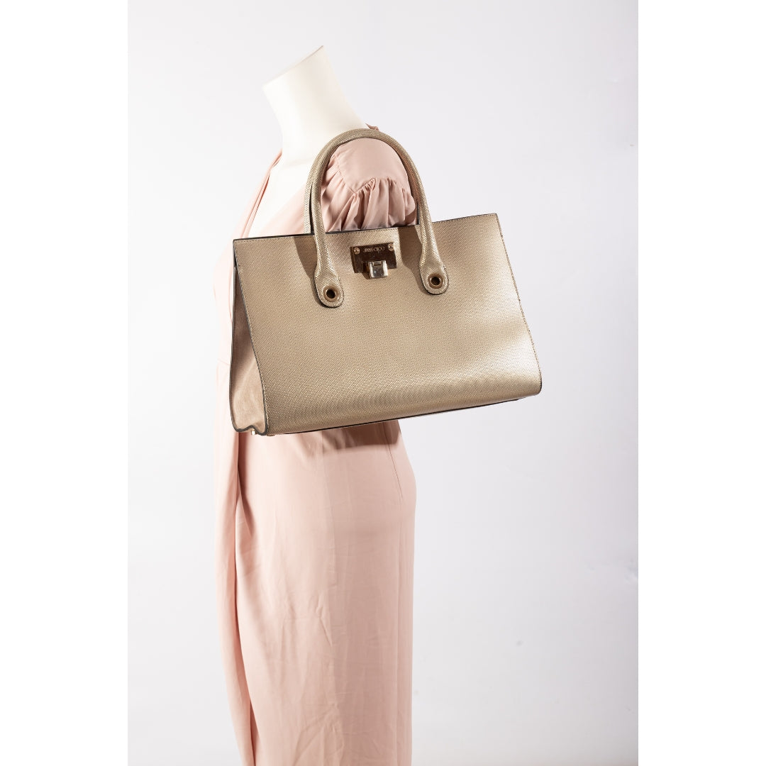 Jimmy Choo Beige Medium Riley Tote