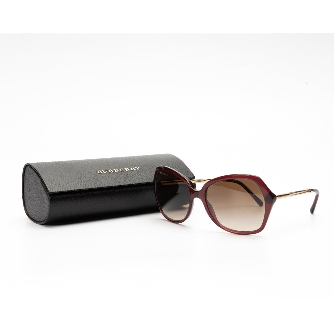 Burberry Maroon Gradient Oversized Sunglasses
