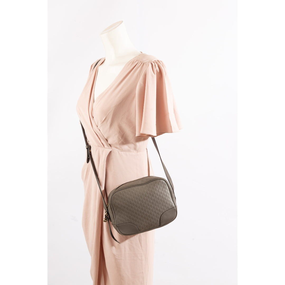 Gucci Guccissima Mini Bree Grey Messenger Bag