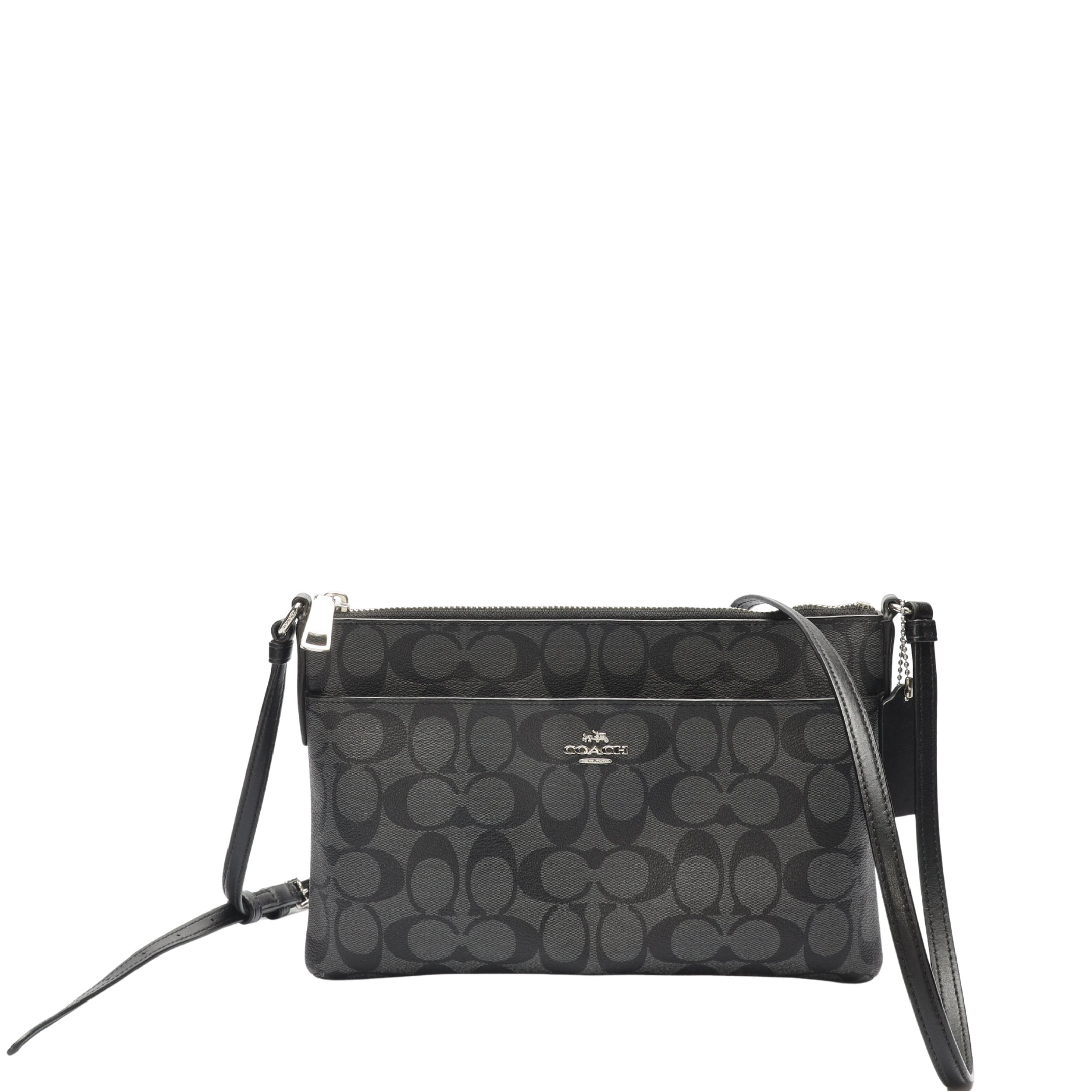 Coach Charcoal Signature Canvas Crossbody Bag