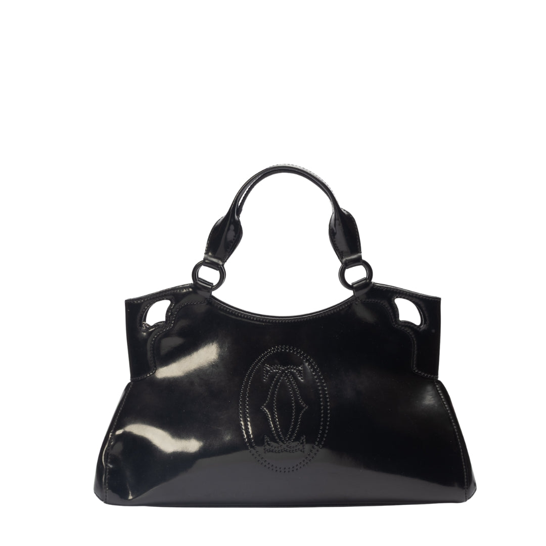 Cartier Black Patent Leather Marcello de Cartier Bag