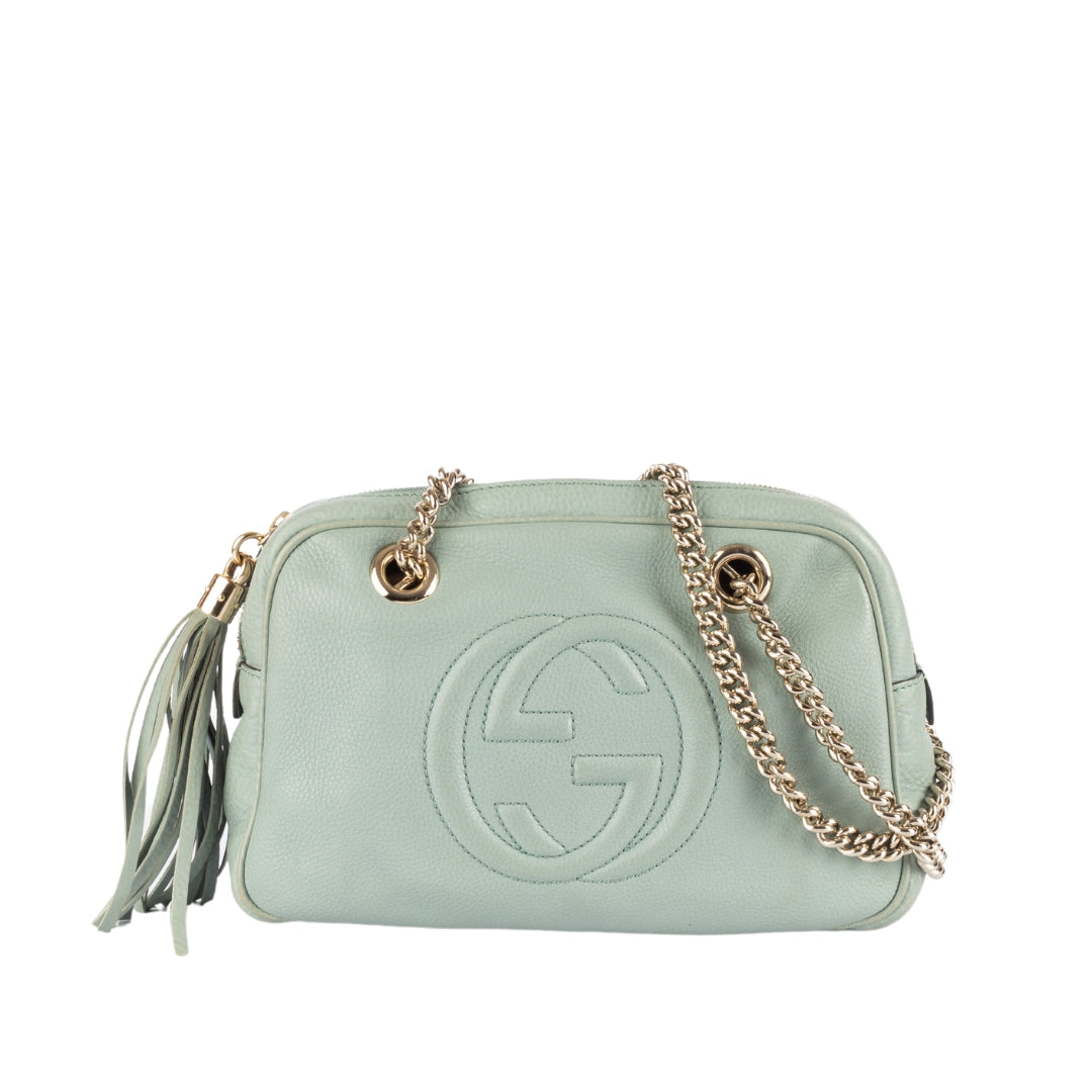 Gucci Soho Mint Green Chain Shoulder Bag