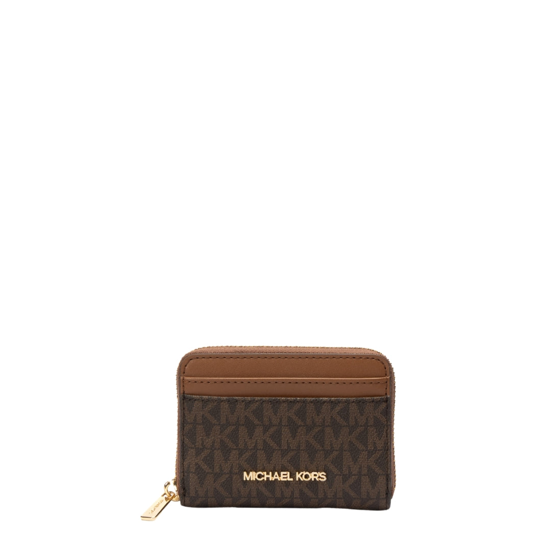 Michael Kors Jet Set Small Logo Zip-Around Card Case