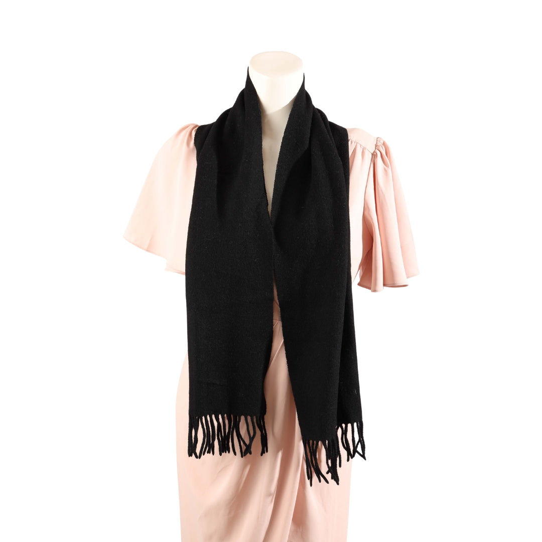 Fendi Black Cashmere Scarf