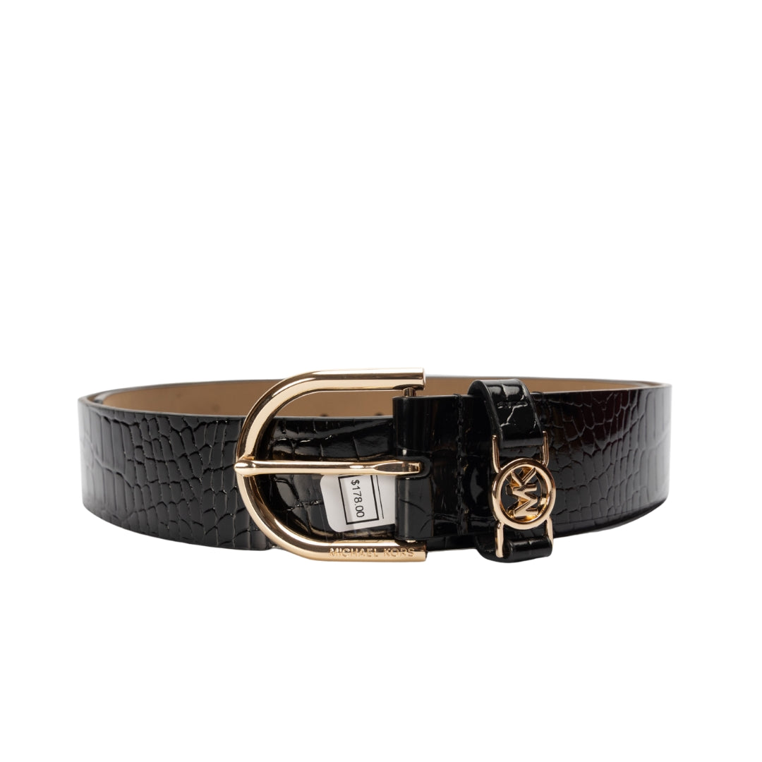 Michael Kors Black Monogram Logo Belt