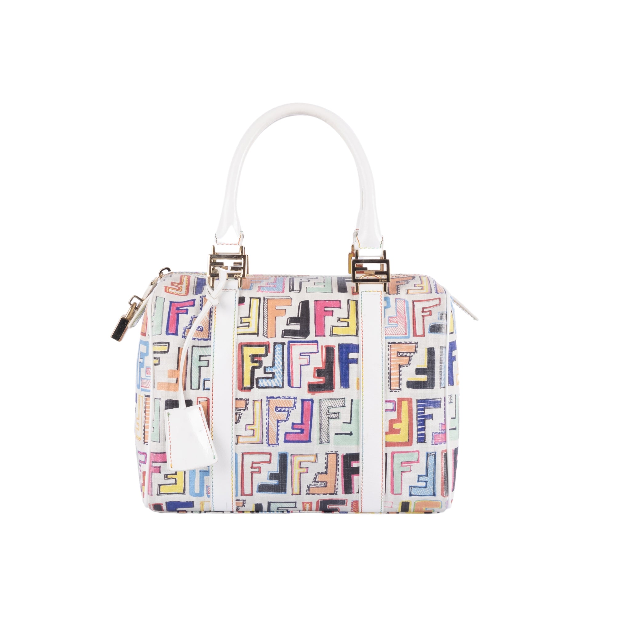 Fendi Zucca Forever Boston Multi-colored Bag