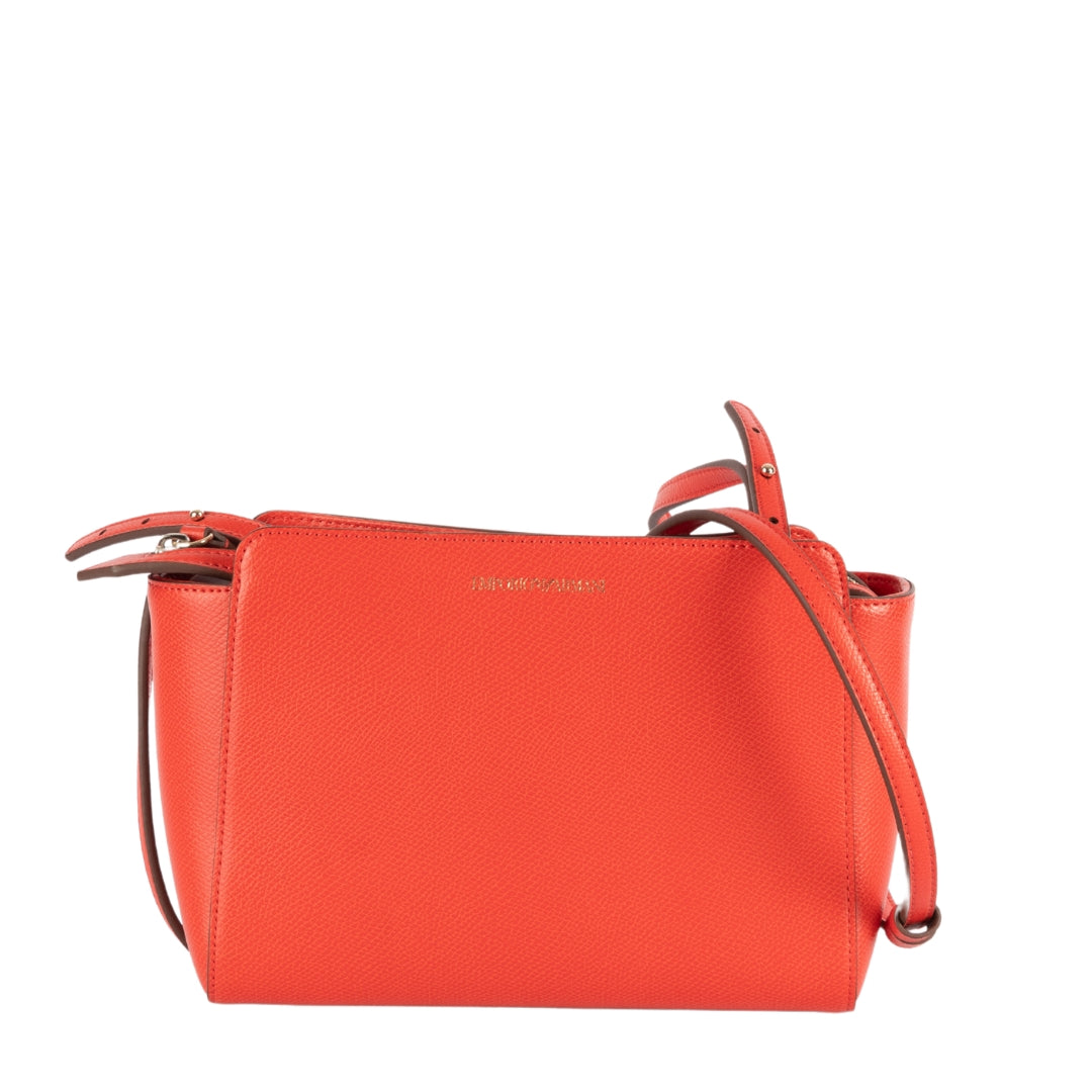 Emporio Armani Red Leather Crossbody Bag