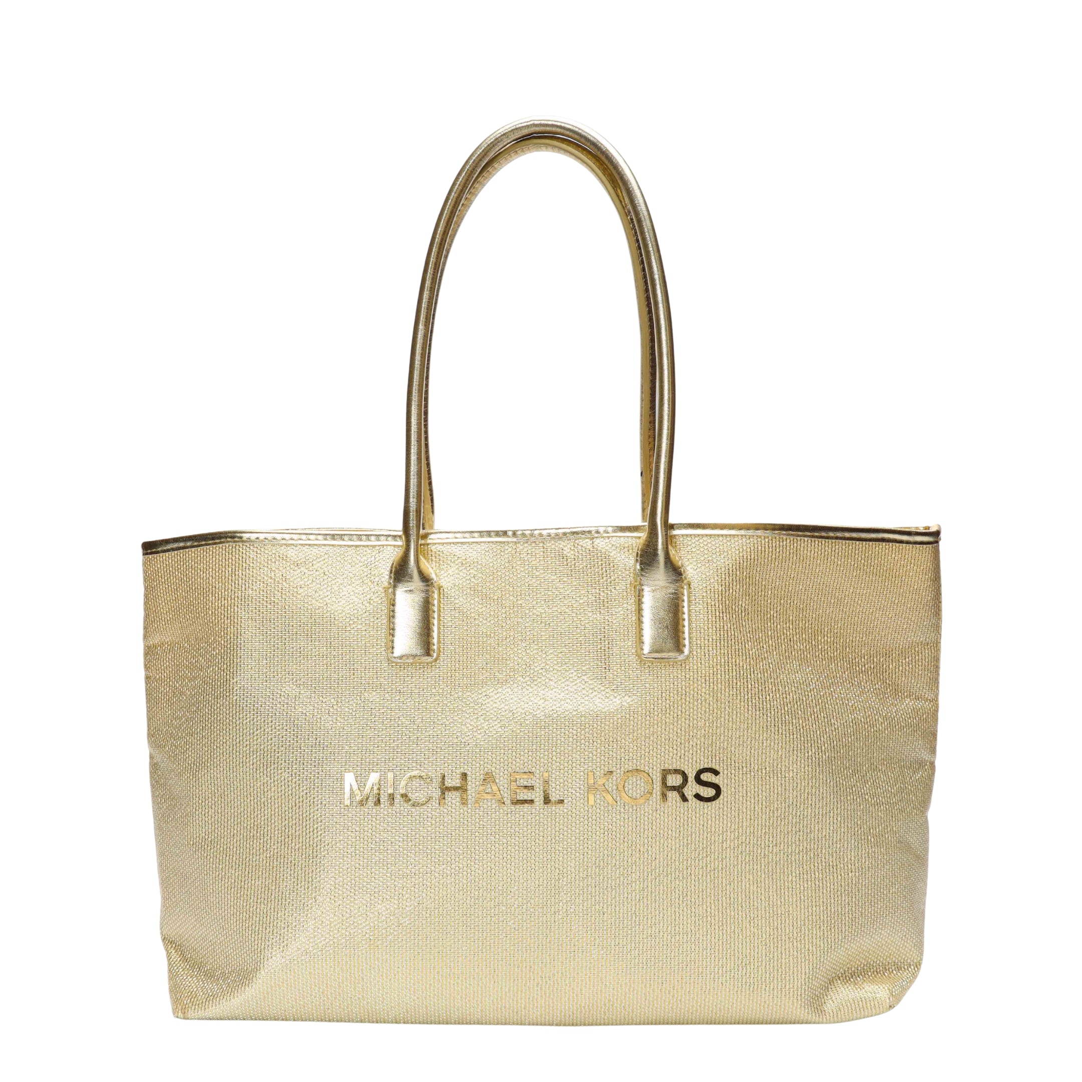 Michael Kors Gold Metallic Shopper Tote