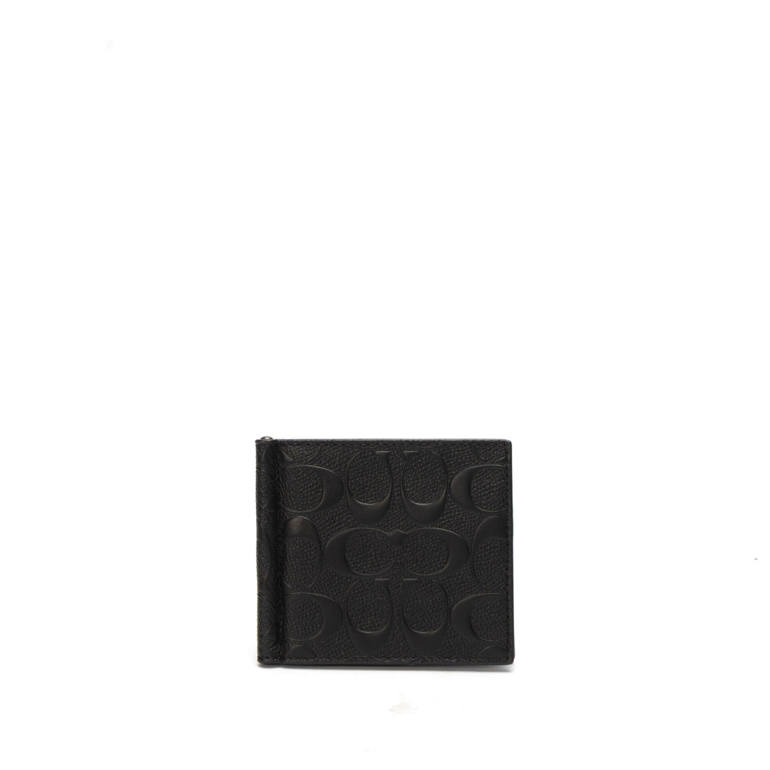 Coach Slim Money Clip Billfold Wallet In Signature Canvas