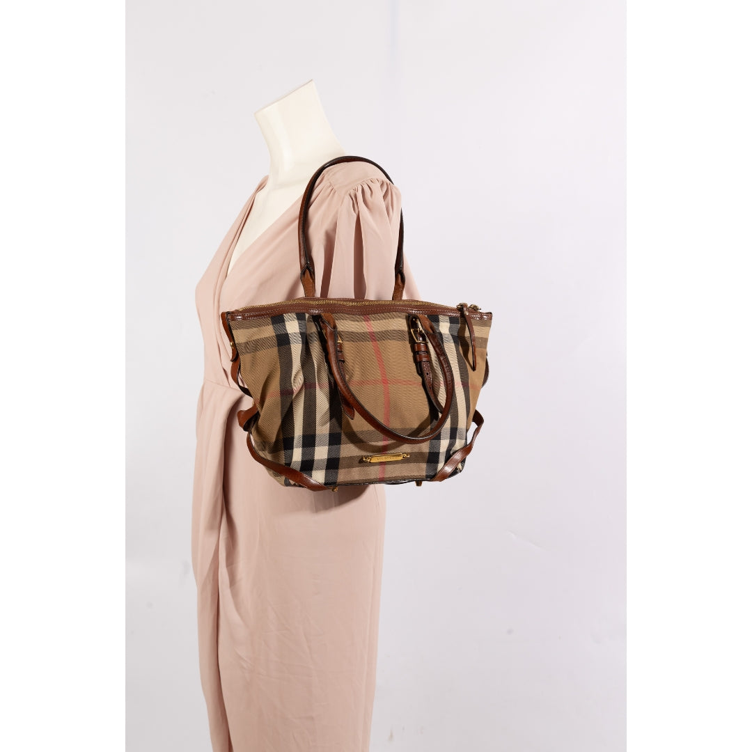 Burberry House Check Canvas Bridle Salisbury Tote