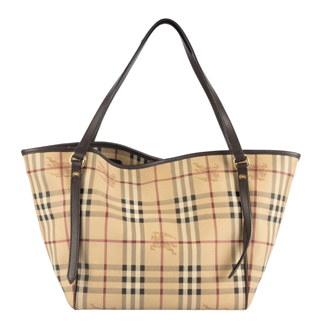 Burberry Canterbury Haymarket Coated Canvas Tote