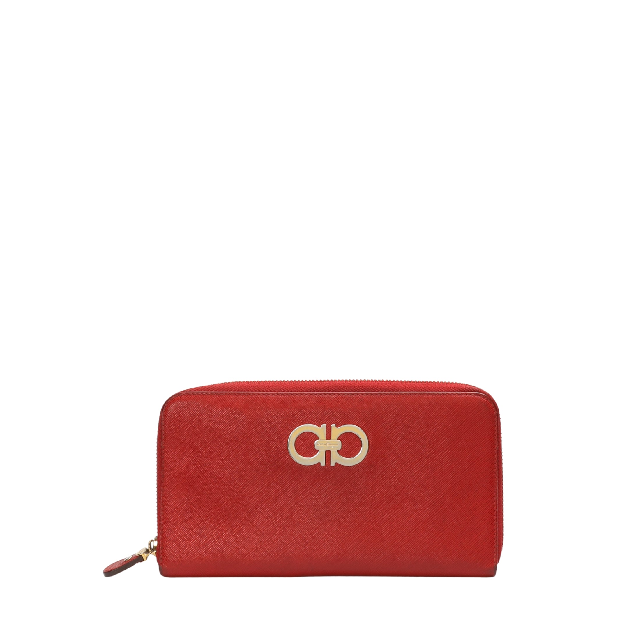 Salvatore Ferragamo Gancini Red Continental Wallet