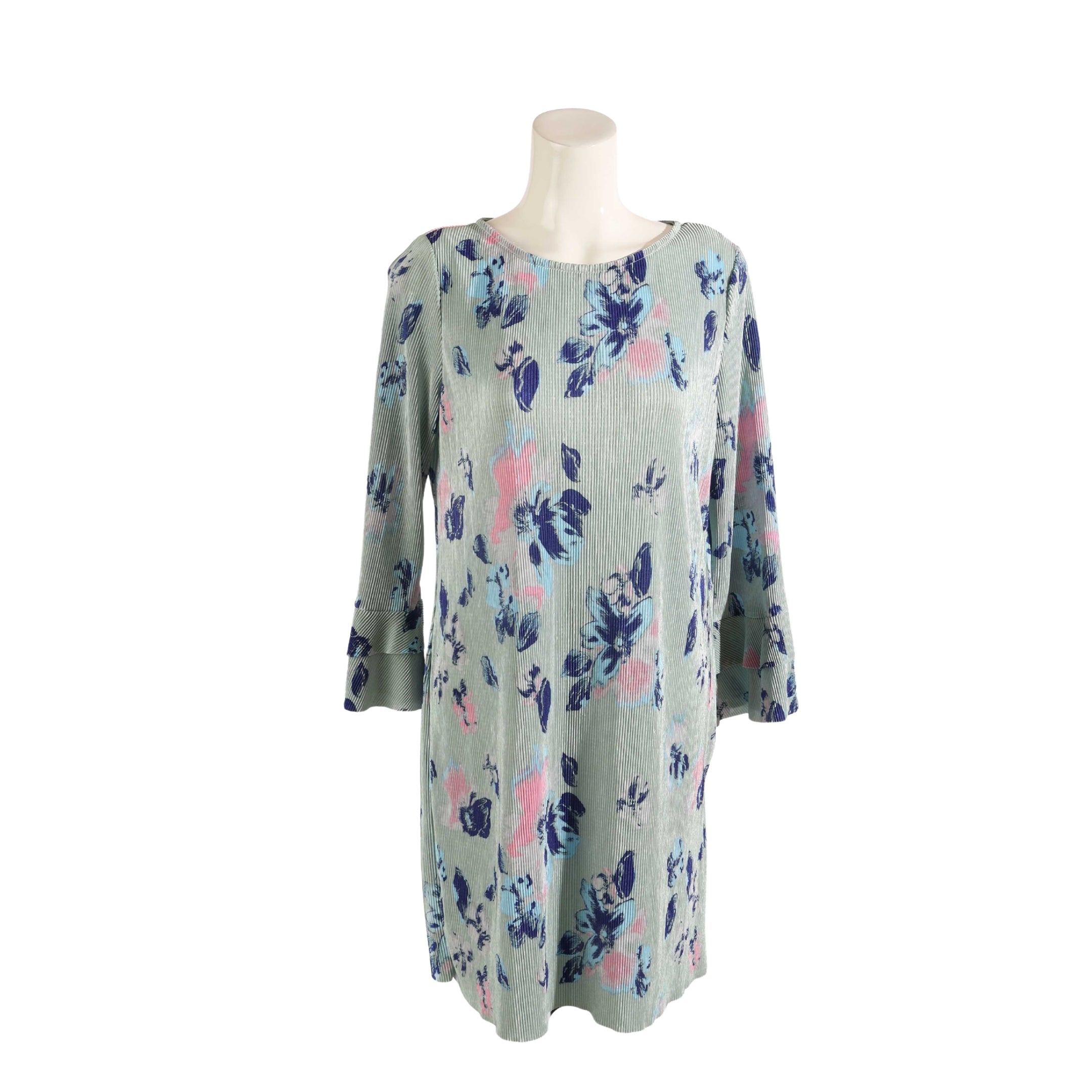 Jacqueline de Yong  Blue Floral Ribbed Dress